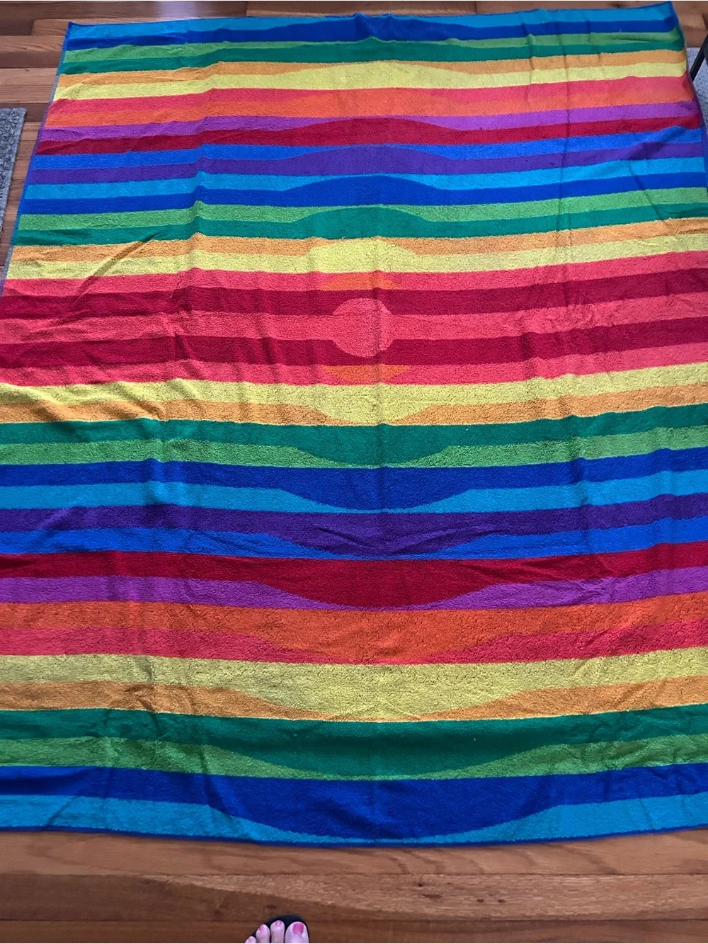 Vibrant Striped Beach Towel